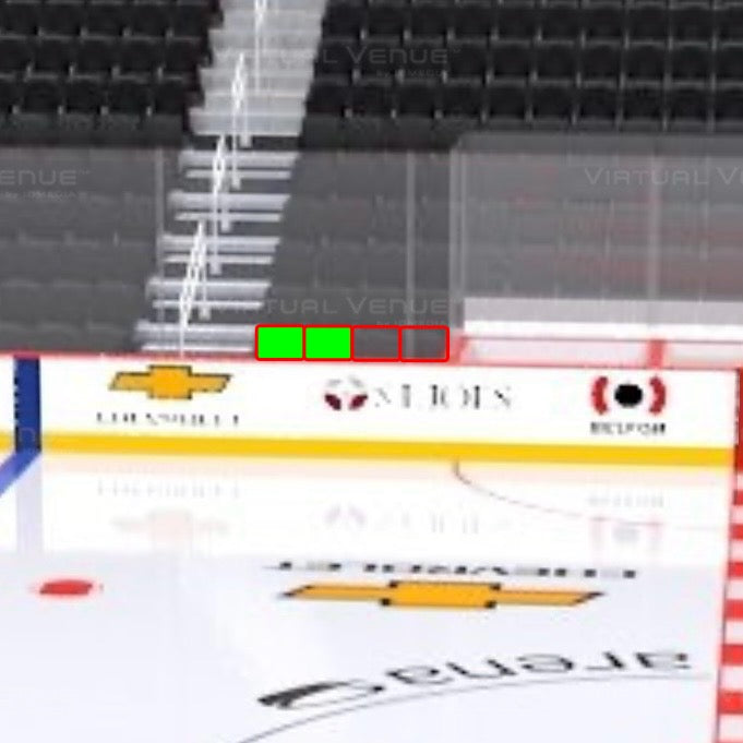 Section 109 Row 1 - On the Glass & In the Club